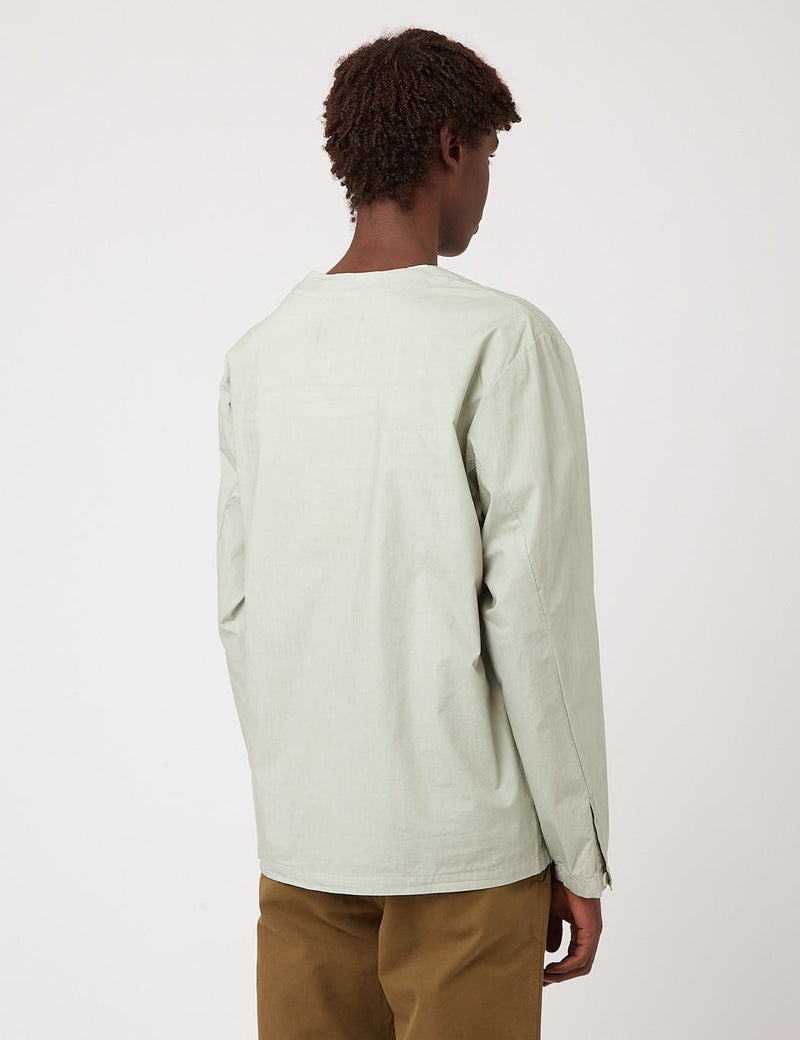 Bhode Railroad Shirt (Italian Poplin) - Sage Green