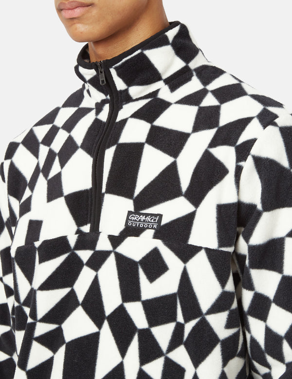 Gramicci Mock Neck Fleece - Black Check