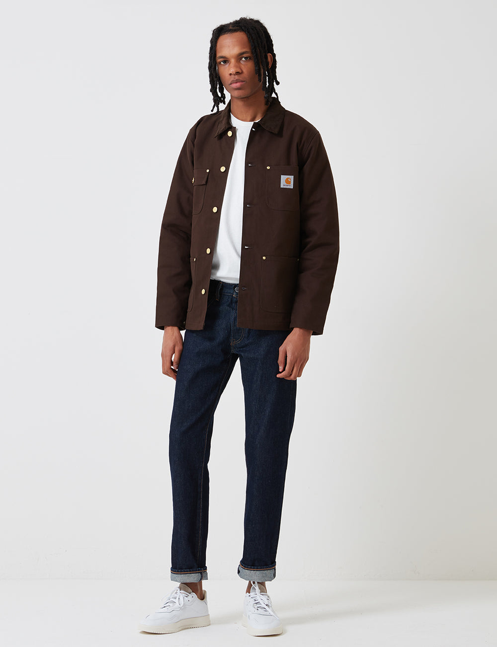 Carhartt wip michigan hot sale chore coat denim