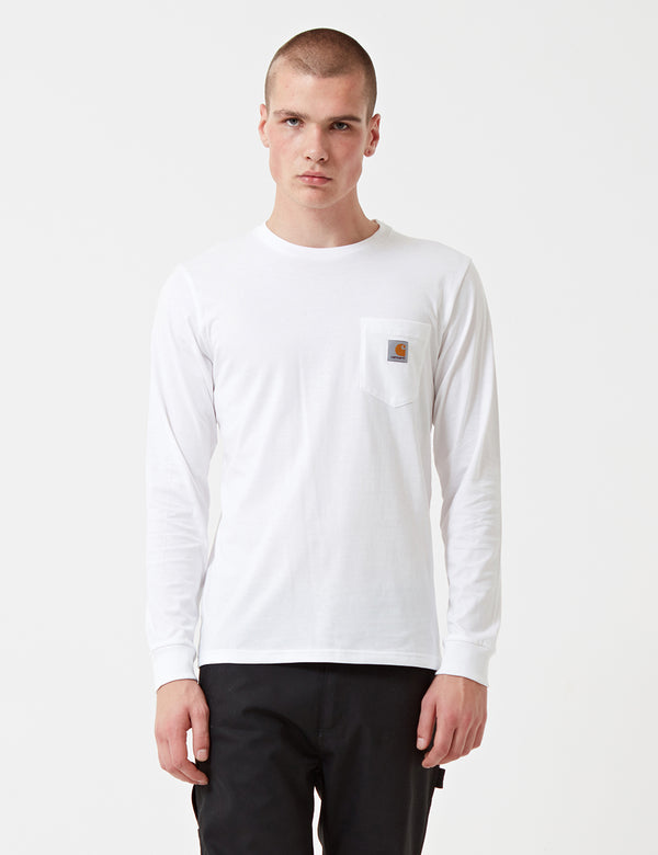 Carhartt Pocket Long Sleeve T-Shirt - White