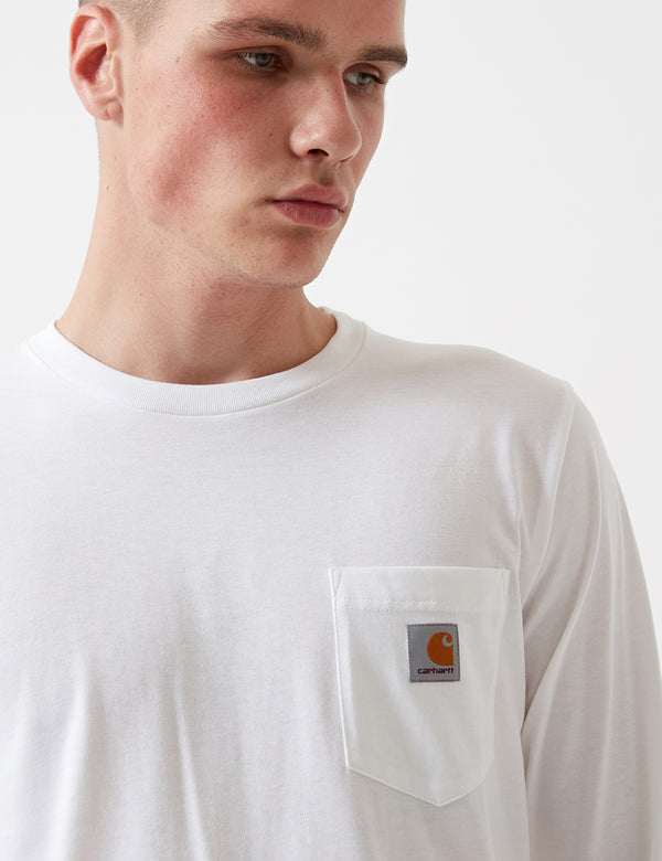 Carhartt Pocket Long Sleeve T-Shirt - White