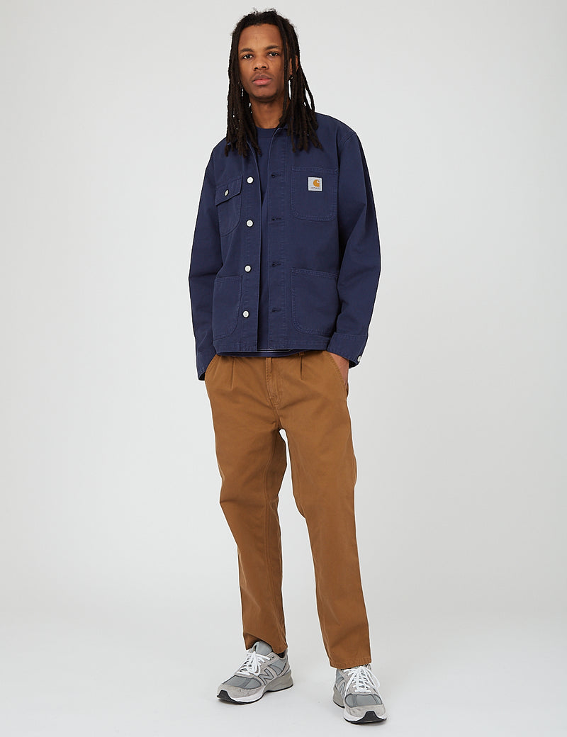 Carhartt-WIP Michigan-Mantel (Cotton Newcomb Drill) - Blau