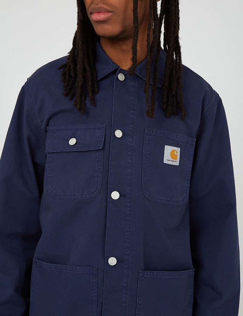 Carhartt-WIP Michigan-Mantel (Cotton Newcomb Drill) - Blau