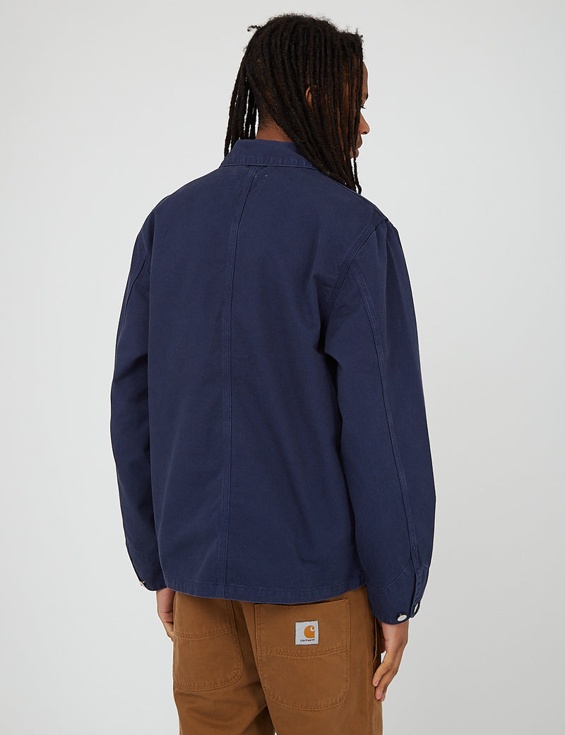 Carhartt-WIP Michigan-Mantel (Cotton Newcomb Drill) - Blau