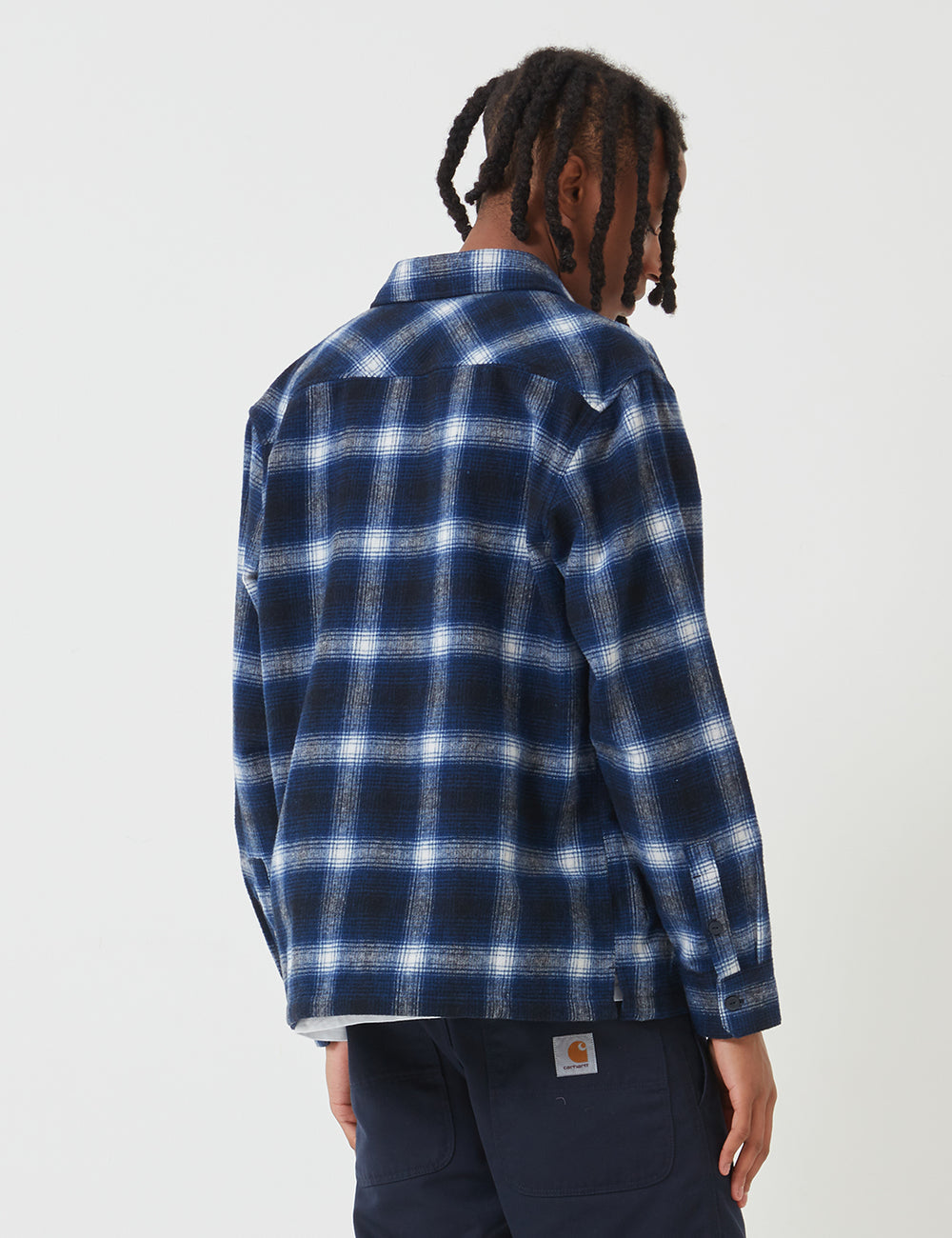 Carhartt Halleck Shirt - Dark Navy Halleck Check | URBAN EXCESS.