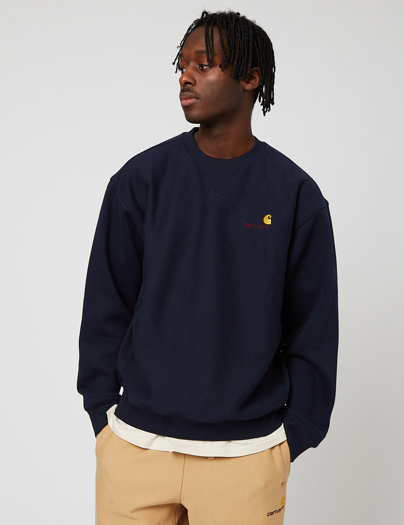 Carhartt wip clearance american script sweatshirt