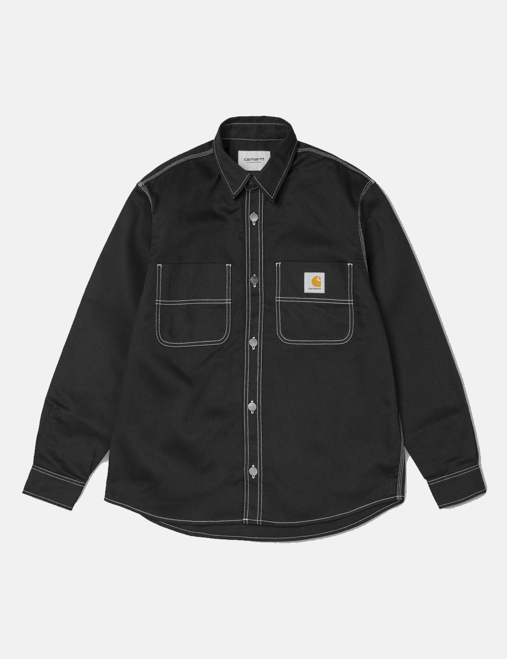 カーハートチョークシャツジャケット（レギュラーフィット）-ブラック 
