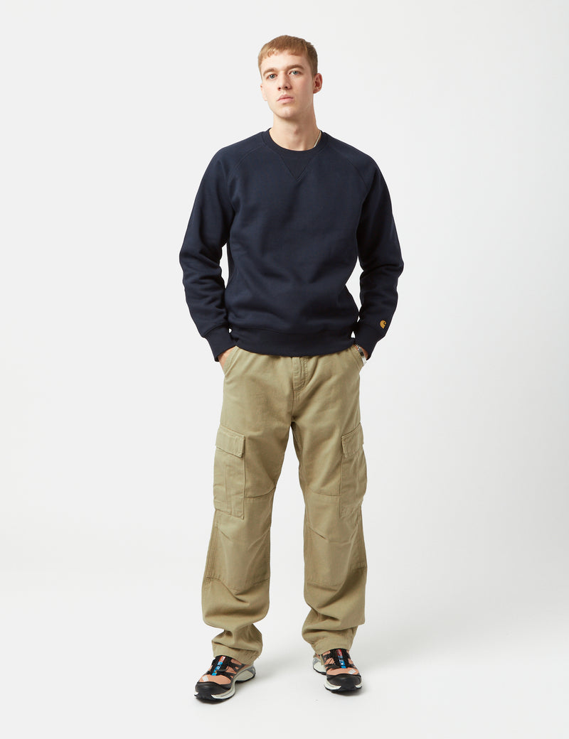 Carhartt-WIP Chase Sweatshirt - Dunkelmarineblau