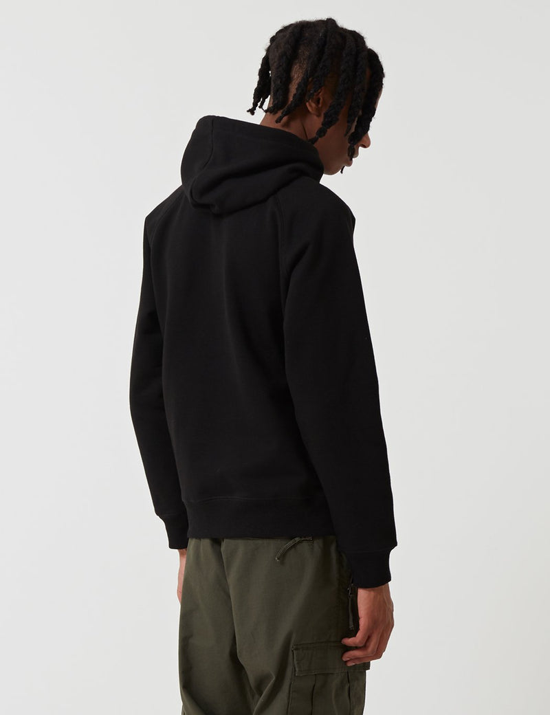 Carhartt WIP Chase Hooded Sweatshirt - Black/Gold