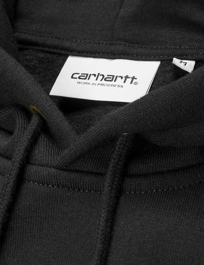 Carhartt-WIP 체이스 후드 스웻 셔츠-블랙/골드