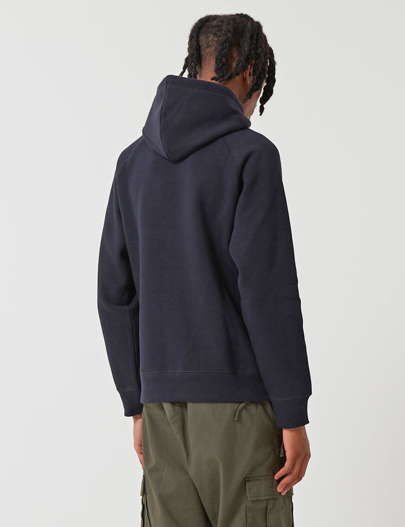 Carhartt WIP Chase Hooded Sweatshirt - Dark Navy Blue