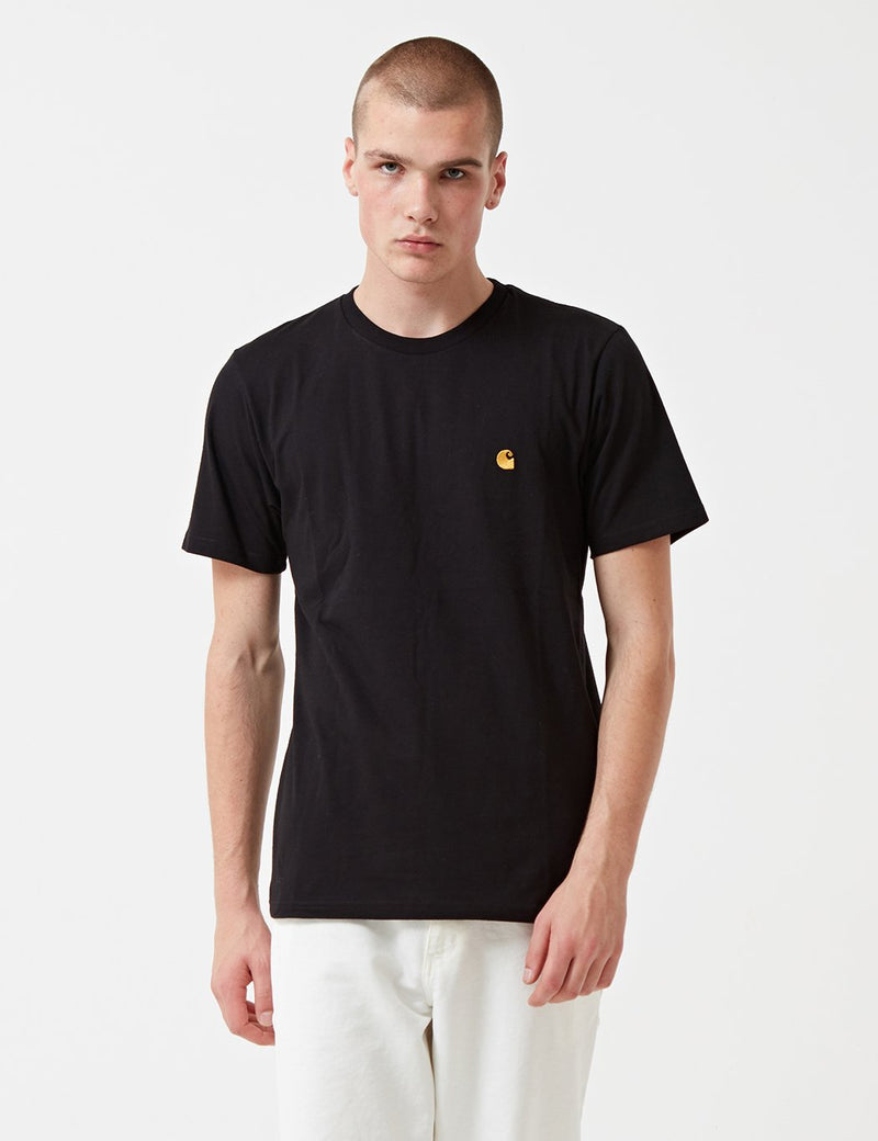 T-Shirt Carhartt-WIP Chase - Noir/Or