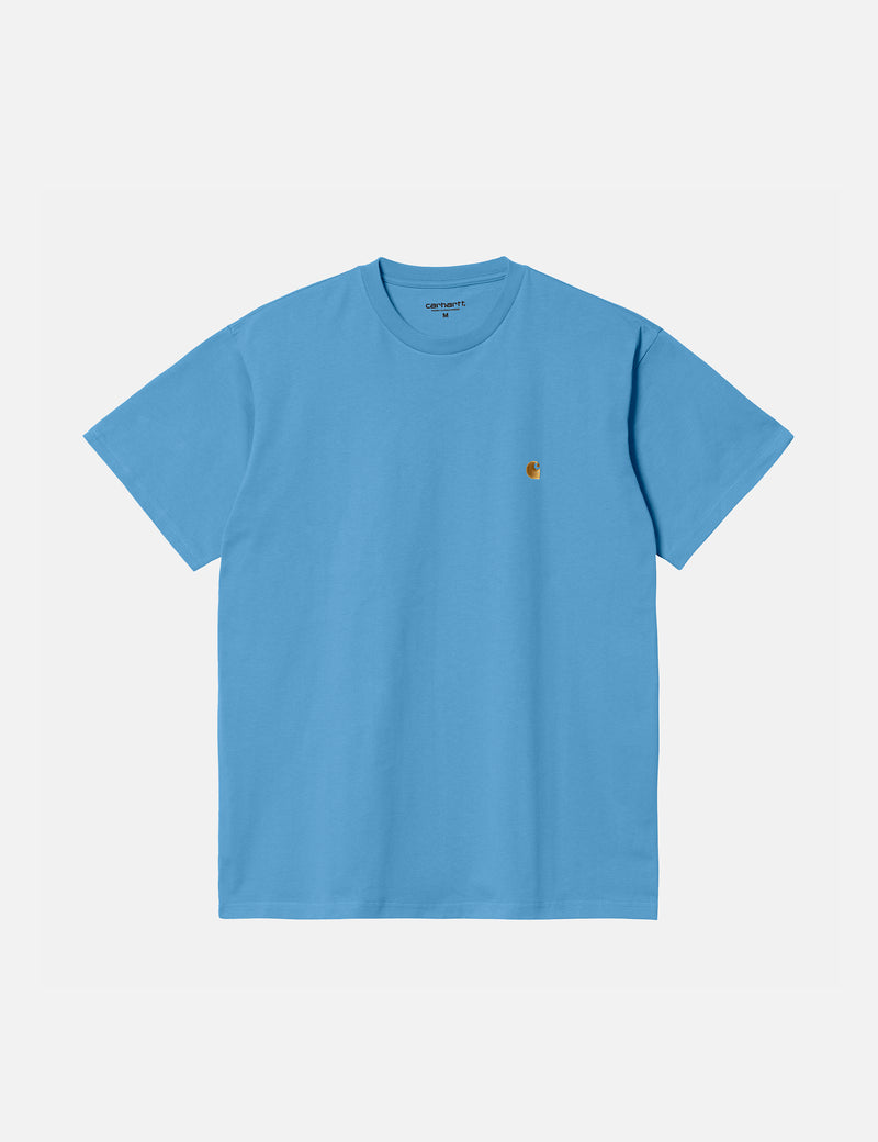 Carhartt-WIP Chase T-Shirt (Loose) - Piscine Blue