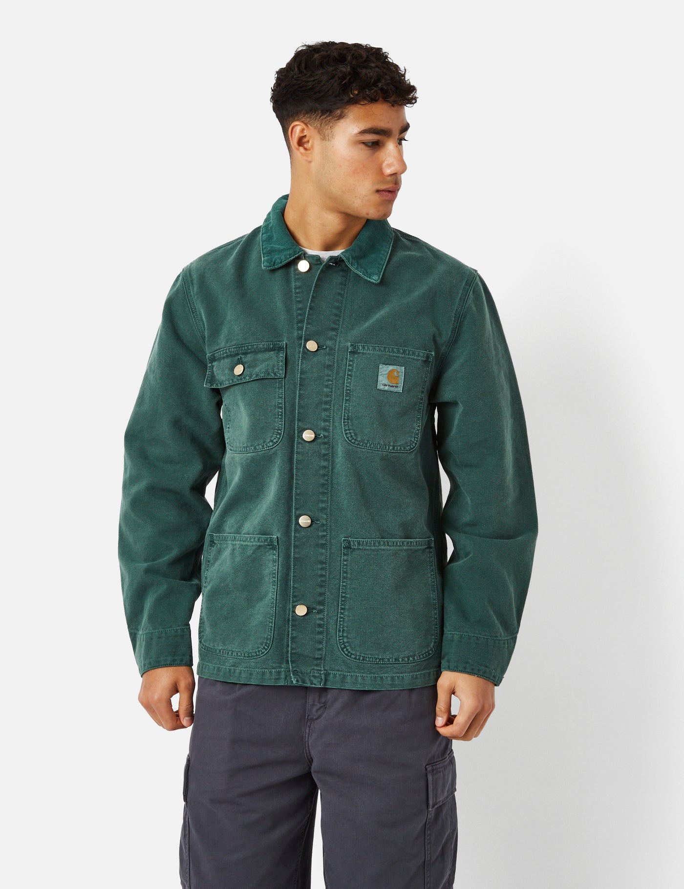 Carhartt wip michigan chore coat dollar green best sale