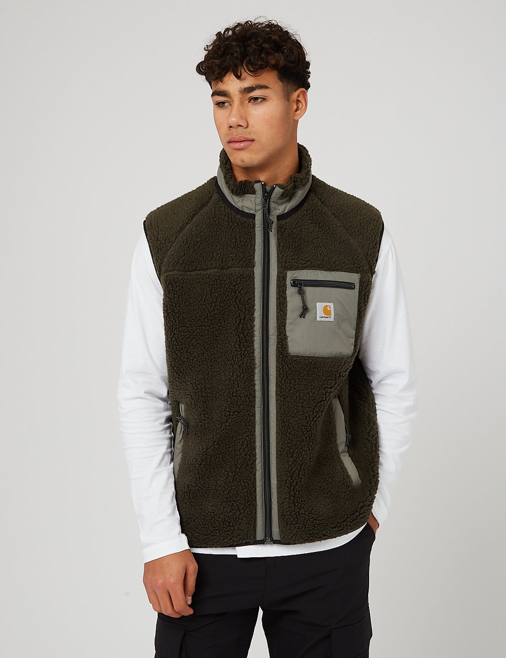 Carhartt-WIP Prentis Vest Fleece Liner - Cypress Green/Thyme I UE ...