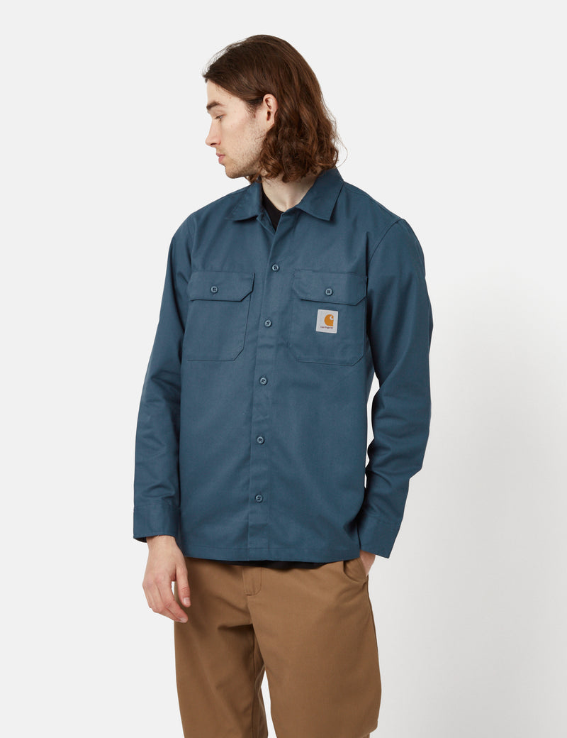 Carhartt-WIP Master Shirt (Regular) - Storm Blue I Urban Excess. – URBAN  EXCESS USA