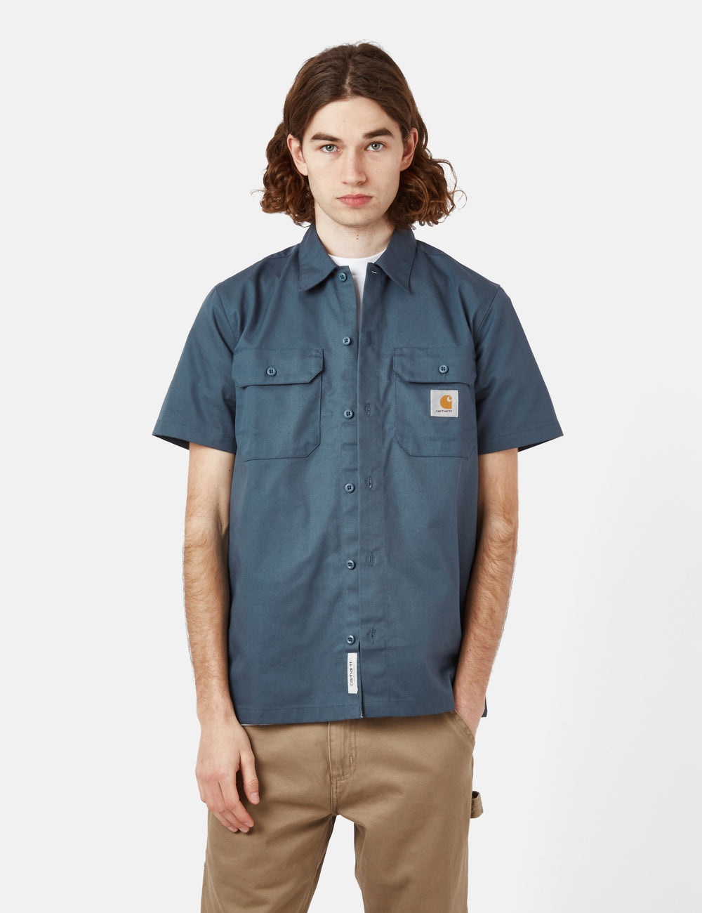 Carhartt WIP master short sleeve shirt in green