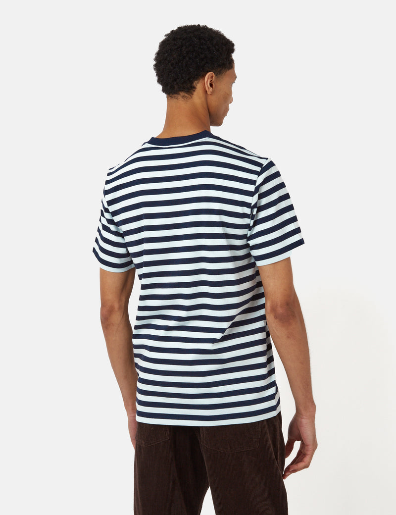 Carhartt-WIP Scotty Stripe Pocket T-Shirt (Regular) - Atom Blue/Icarus Blue