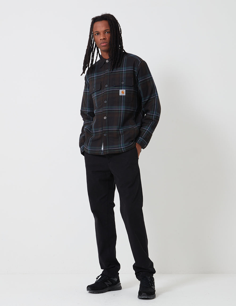 Carhartt-WIP Aiden Shirt Jacket - Aiden Check, Soot I URBAN