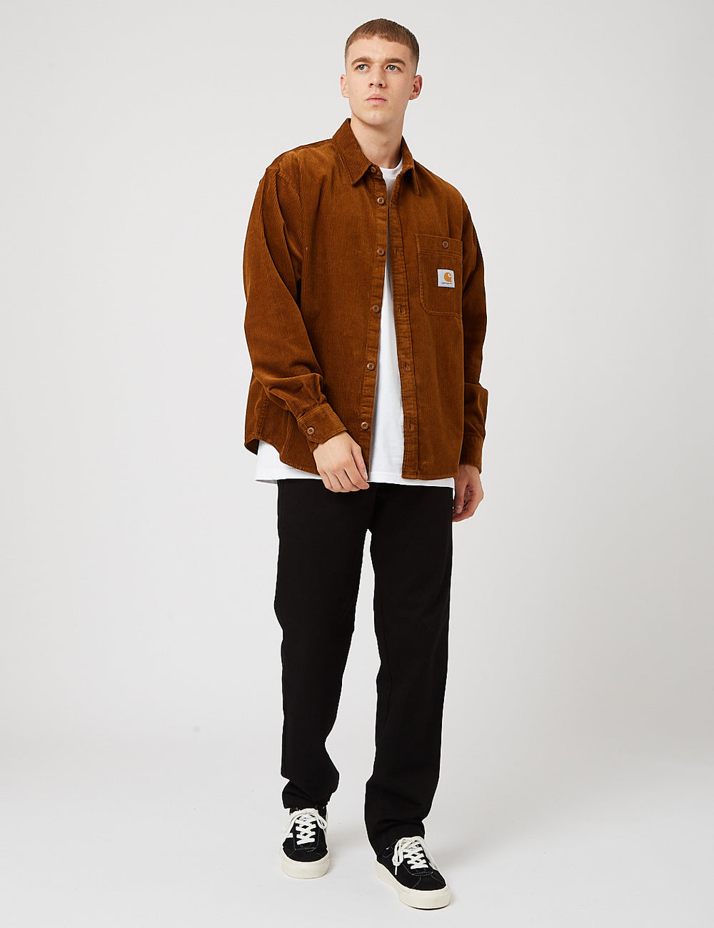 Carhartt-WIPフリントコーデュロイシャツ-タウニーブラウン|URBAN EXCESS。