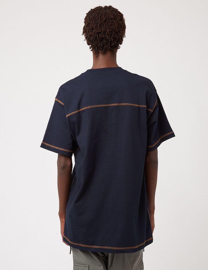 Carhartt-WIP Nazka Pocket T-Shirt - Astro Blue/Hamilton Brown