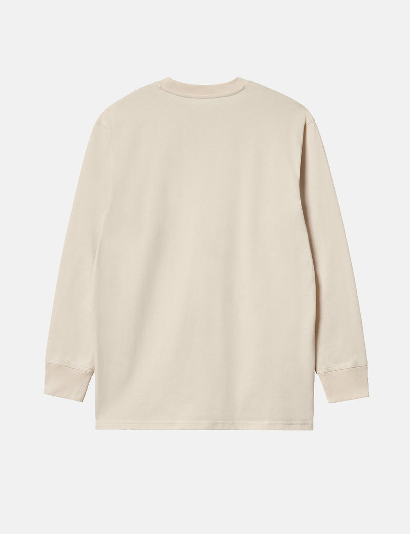 Carhartt-WIP American Script Long Sleeve T-Shirt - Natural