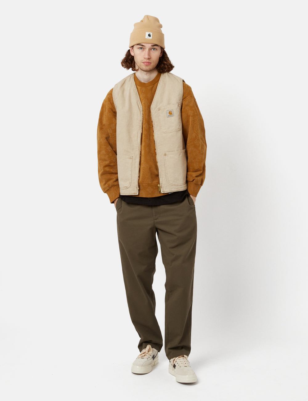 Carhartt-WIPアーバーベスト-ダスティハミルトンブラウンURBAN