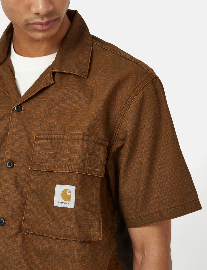 Carhartt-WIP Wynton Short Sleeve Shirt - Hamilton Brown/Hokkavodo I UE. –  URBAN EXCESS