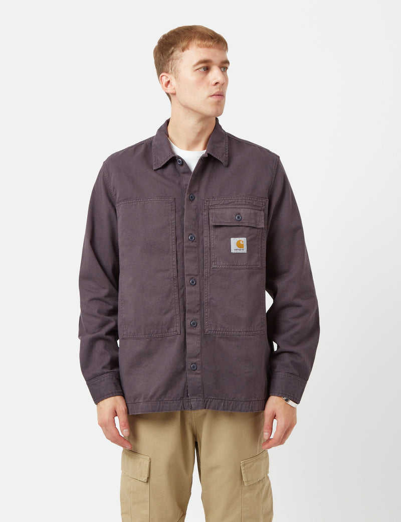 Carhartt-WIPチャーター長袖シャツ-アーティチョークパープルIアーバン