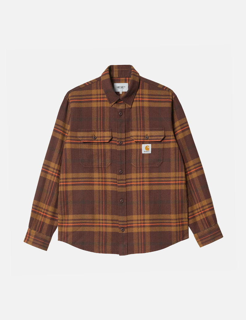 Carhartt-WIP Master Shirt (Wallace Check) - Ale Brown