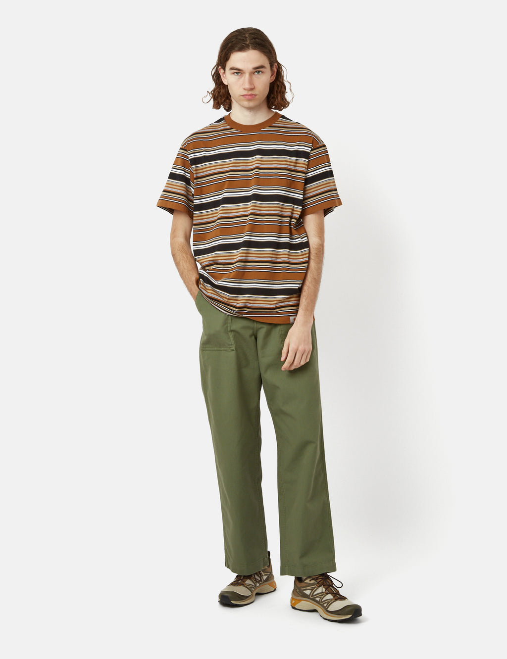 Carhartt-WIP Lafferty T-Shirt (Stripe) - Hamilton Brown I Urban Excess ...