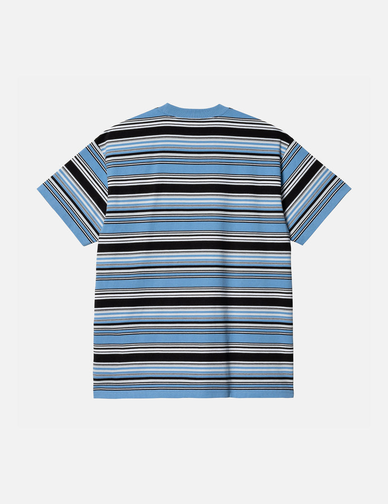 Carhartt-WIP Lafferty T-Shirt (Stripe) - Piscine Blue