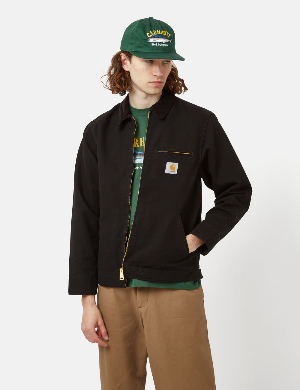 Carhartt Detroit Jacket - Black / Black / Rinsed