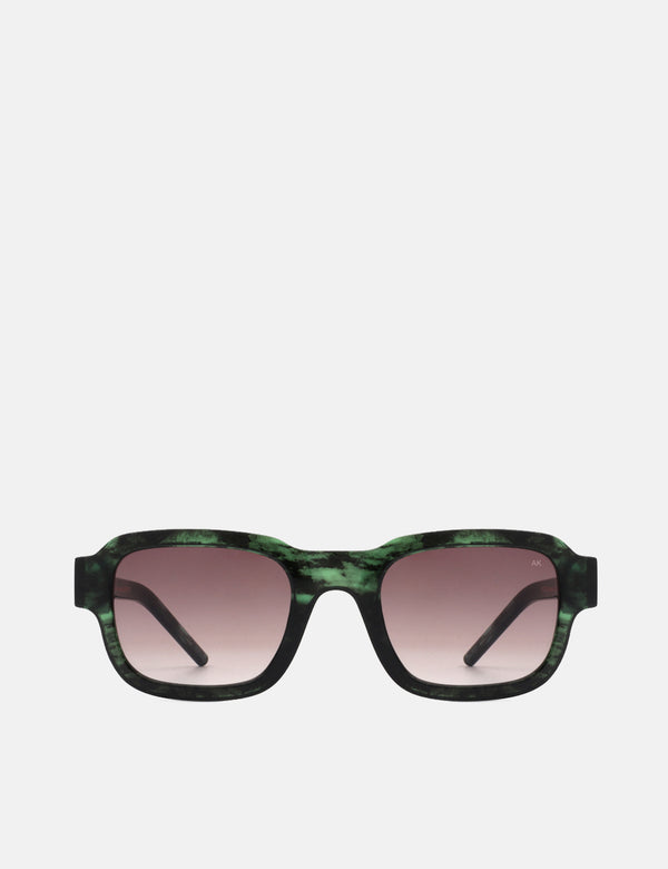 A.Kjaerbede Lunettes de Soleil Halo - Vert Marbre Transparent