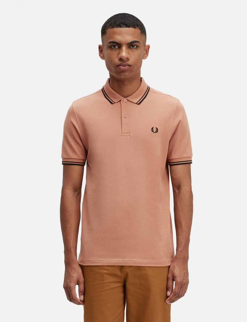 Fred Perry Twin Tipped Polo Shirt - Light Rust