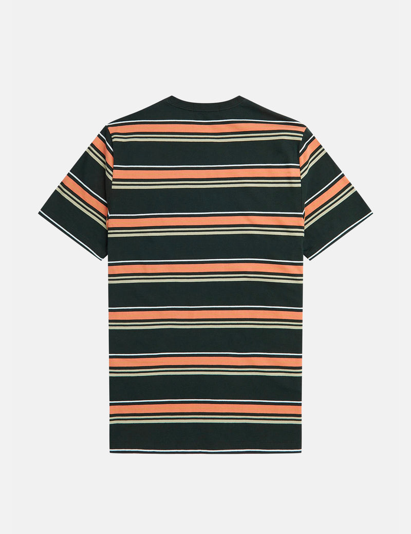 Fred Perry Stripe T-Shirt - Night Green