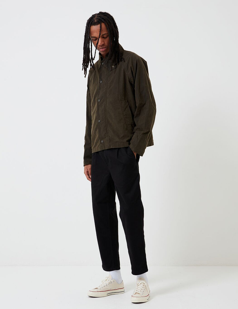 Barbour x EG Washed Graham Casual Jacket - Olive | URBAN EXCESS.