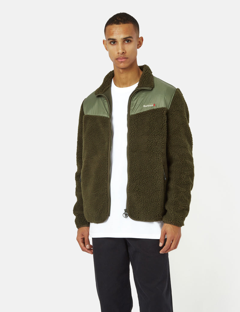 Barbour Axis Fleece Jacket - Olive Green I Urban Excess. – URBAN EXCESS