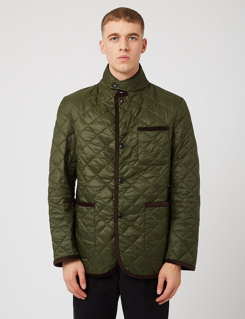 Barbour x Engineered Garments Loitery Quilted Jacket - Olive Green