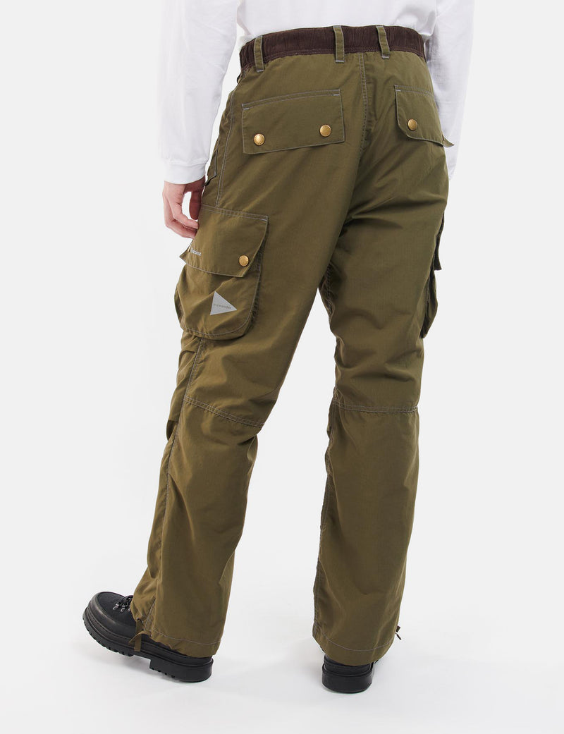 Barbour x And Wander Splits Pants (Relaxed, Taper) - Vert Olive