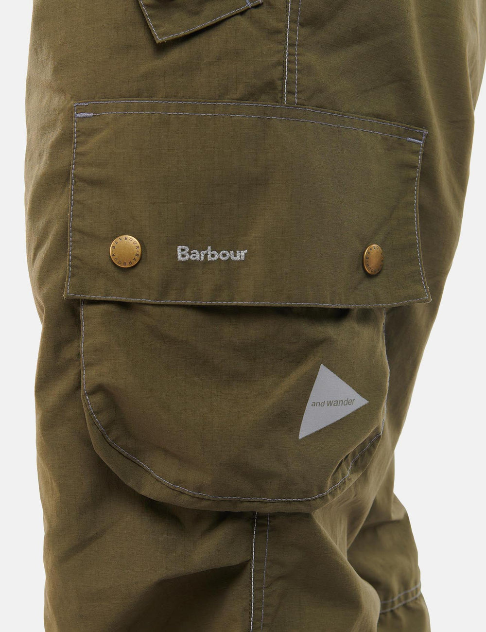 Barbour x And Wander Splits パンツ (リラックス、テーパード) - オリーブグリーン