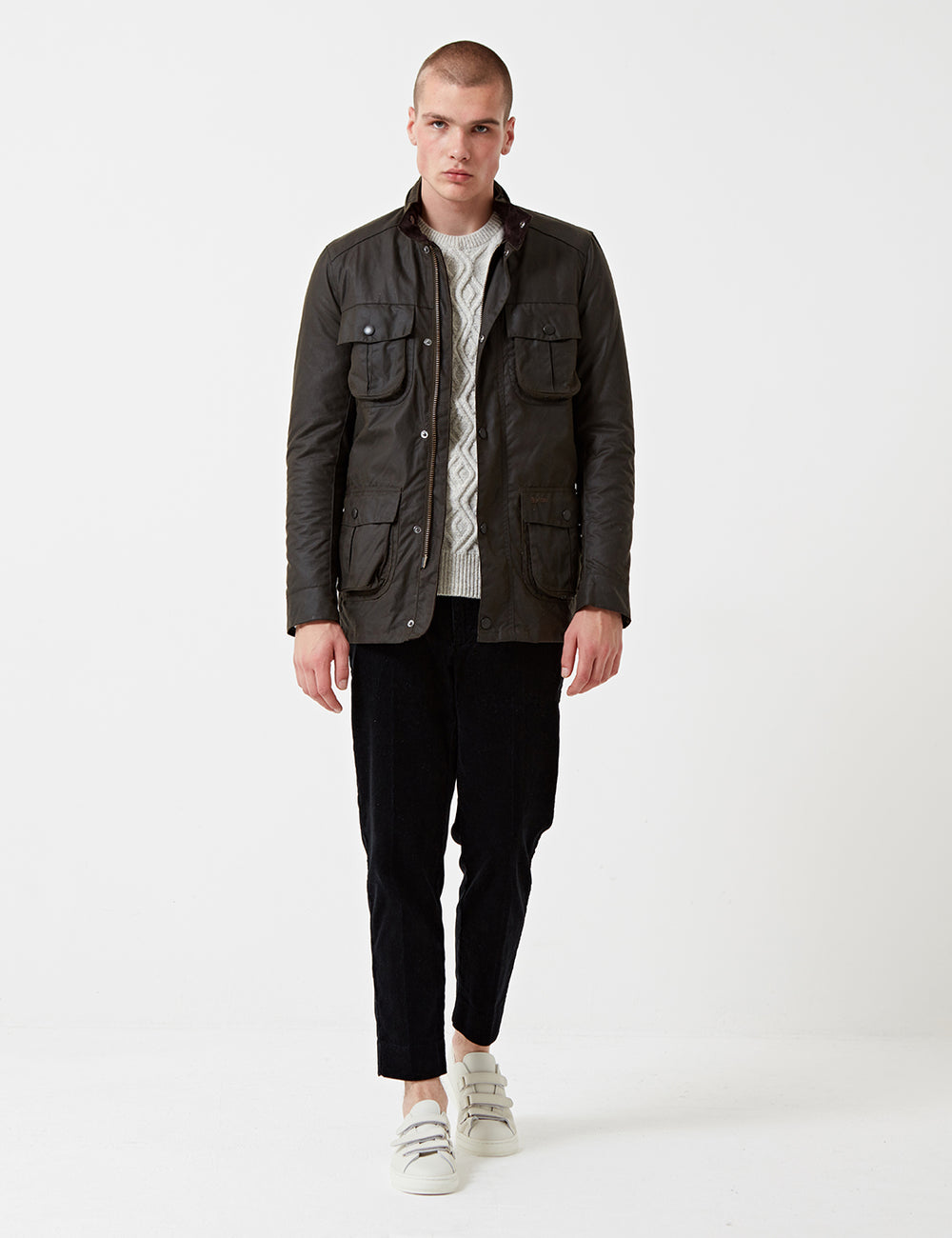 Barbour Corbridge Wax Jacket - Olive Green | URBAN EXCESS.