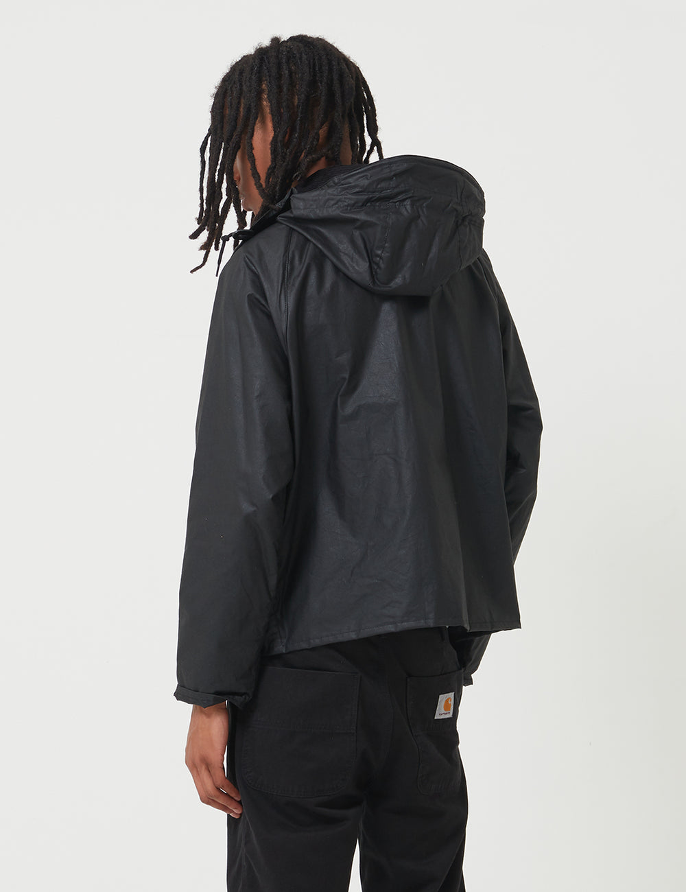 Barbour x Margaret Howell Spey Jacket (Wax) - Black | URBAN 