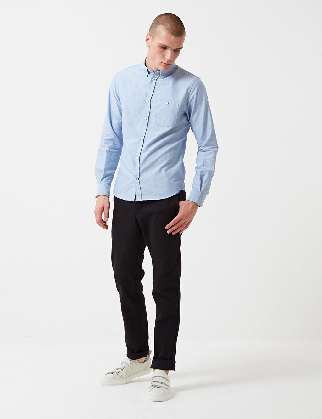 Norse Projects Anton Oxford Shirt - Blue | URBAN EXCESS.