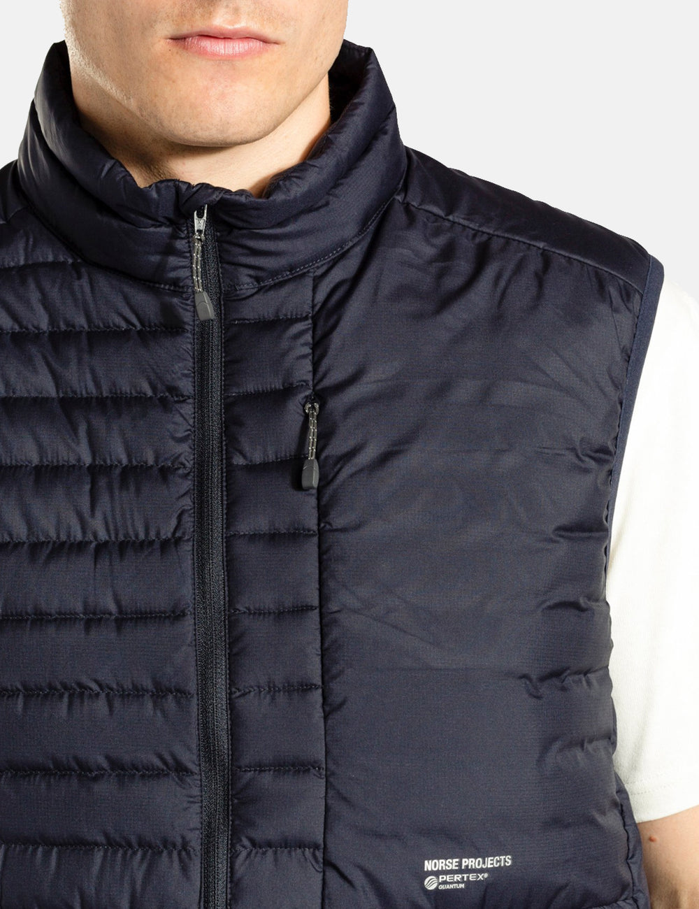 Norse Projects Birkholm Light Down Pertex Vest - Dark Navy Blue