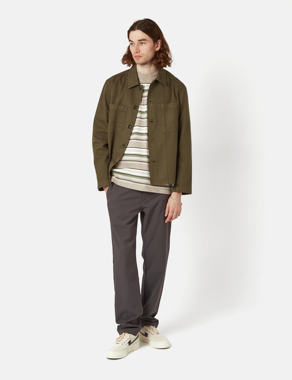 Norse Projects Tyge Overshirt (Broken Twill) - Beech Green I UE