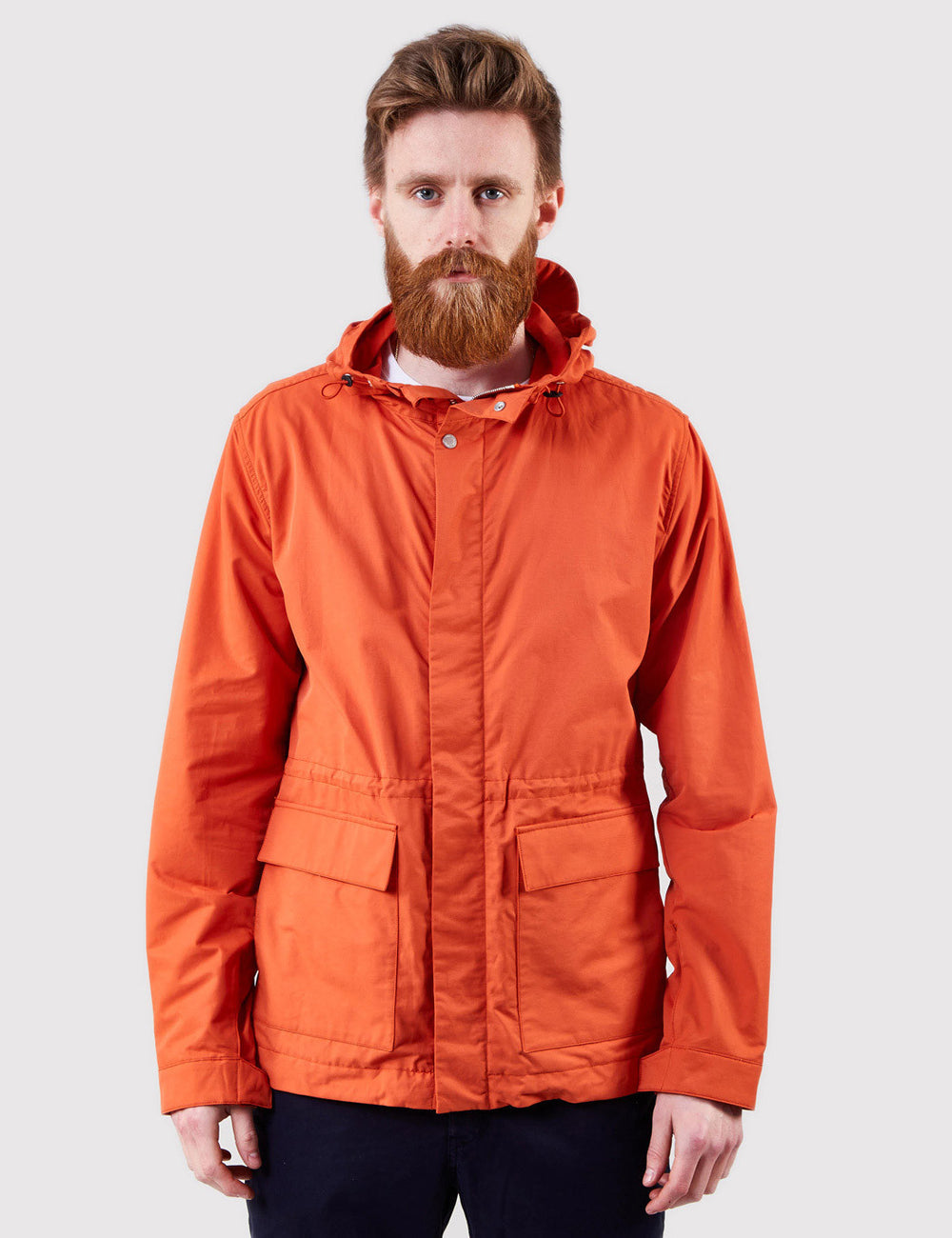 Norse Projects Nunk Summer Cotton Jacket - Orange | URBAN EXCESS.