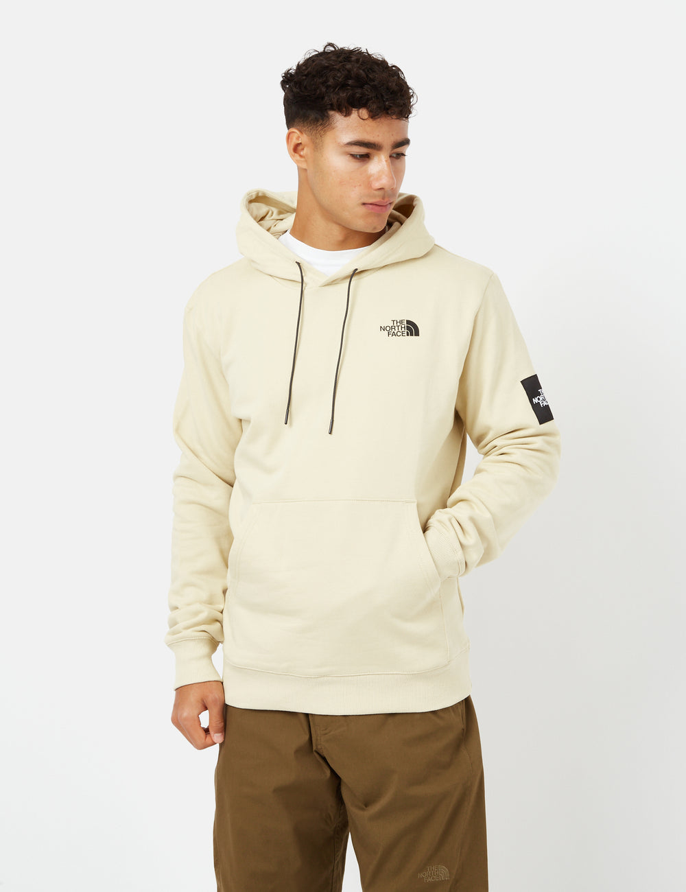 North Face Graphic Patch Hooded スウェットシャツ - Gravel Beige