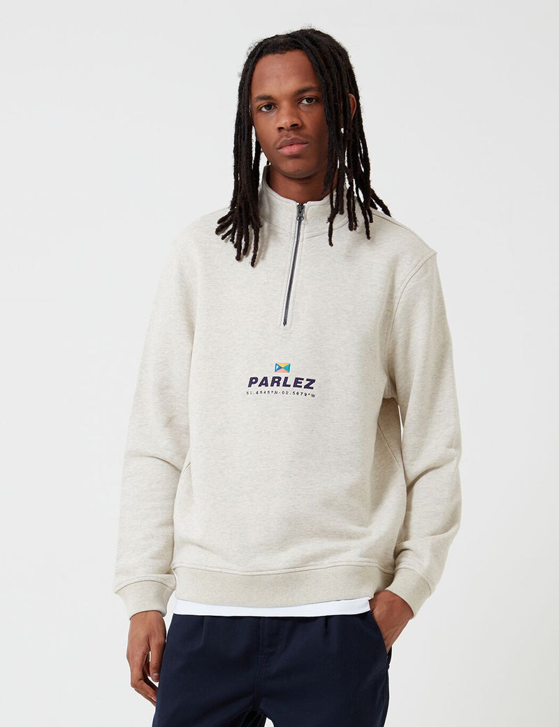 Parlez Davis Quarter Zip Sweat Grey Heather URBAN EXCESS