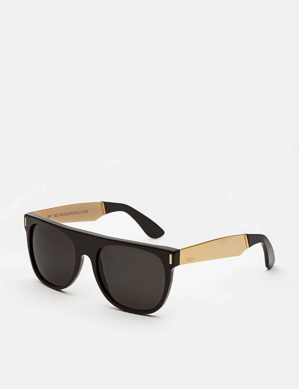 RetroSuperFuture Flat Top Francis Lunettes De Soleil Noir Or I